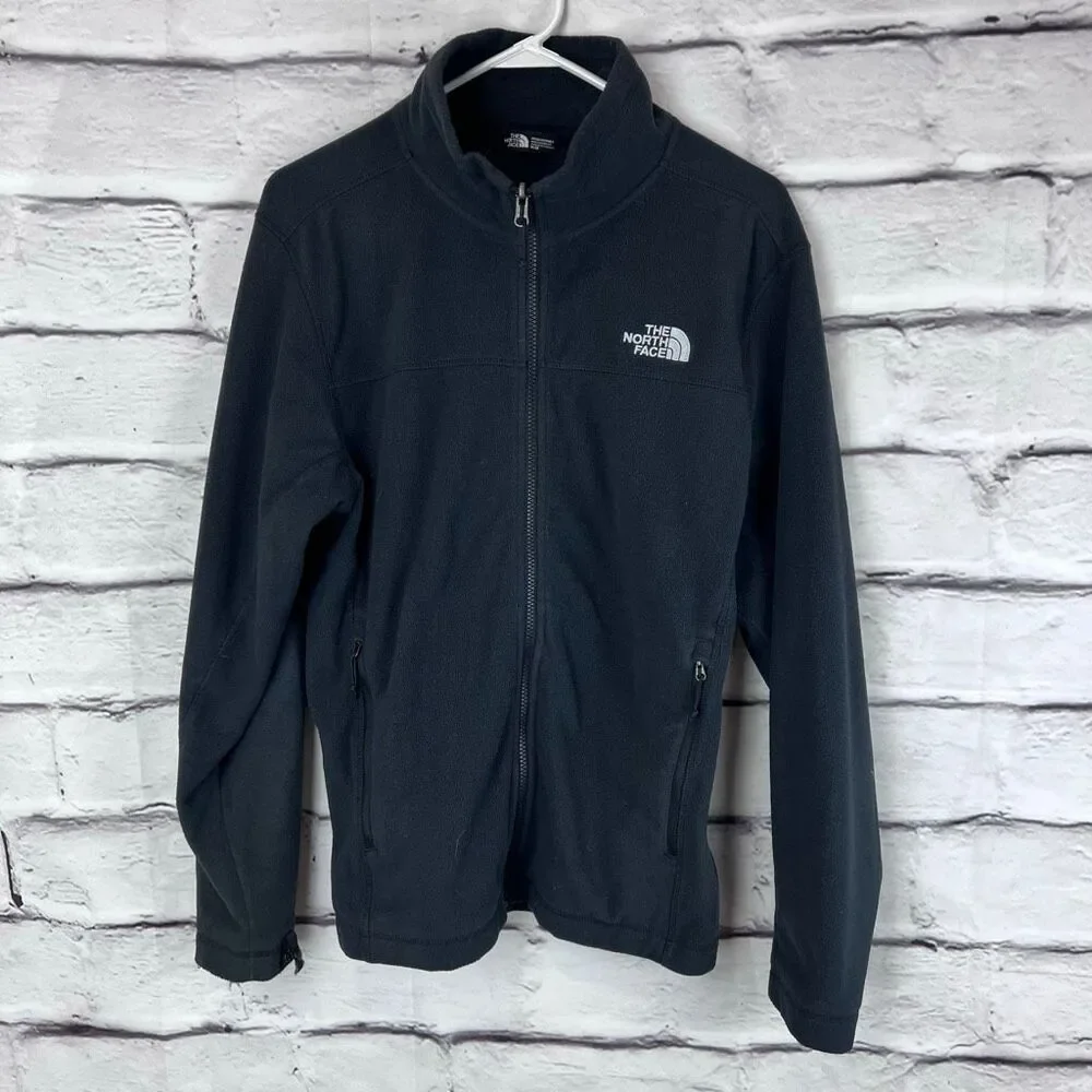 The North Face Black Full Zip‎ Fleece Jacket Men’s Medium Lightweight